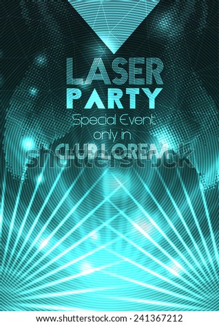 Laser Disco Party Poster Background Template Laser Disco Party Poster Background Template