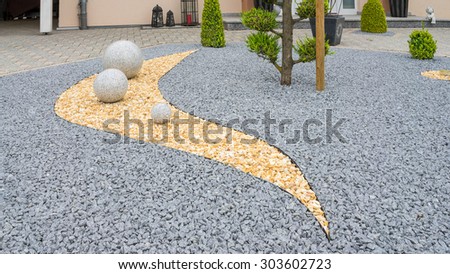 Modern rock garden