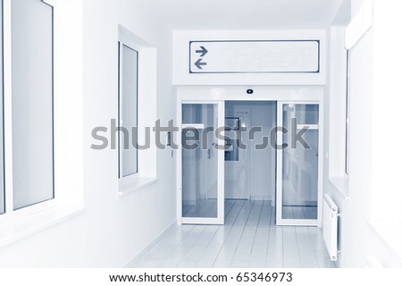 White hallway in the hospital
