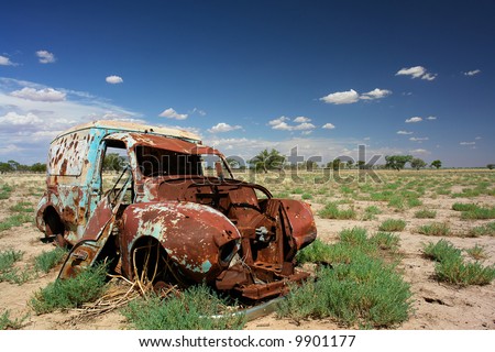 wrecked old car