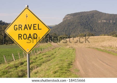 gravel road in the australian countryside