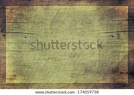 Old Wooden Board with transparent Frame, digital art background with space for text or image