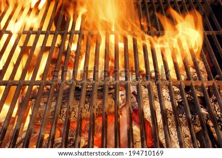 Hot BBQ Grill and Glowing Coals. You can see more BBQ, grilled food, fire&flames in my set.