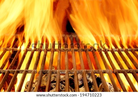 Hot BBQ Grill and Glowing Coals. You can see more BBQ, grilled food, fire&flames in my set.