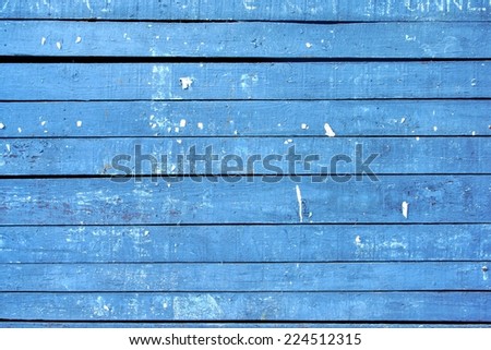 Old Blue Wooden Billboard. Background and Texture for text or image