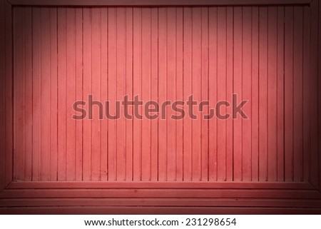 Vintage Red White Black Pastel Color Wood Backboard Billboard Background Texture. Instagram style