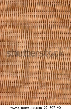 Brown Wicker Rattan Texture Vertical Background Close-up Detail Picnic Basket