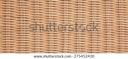 Wicker Rattan Texture Horizontal Background Close-up