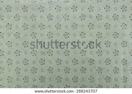 Gray Vintage Indian Textured Handmade Paper Background With Abstract Metal Pattern