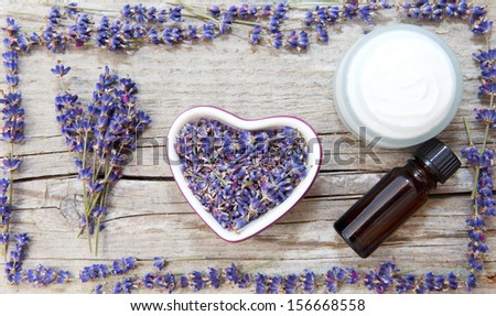 Lavender products, natural cosmetics