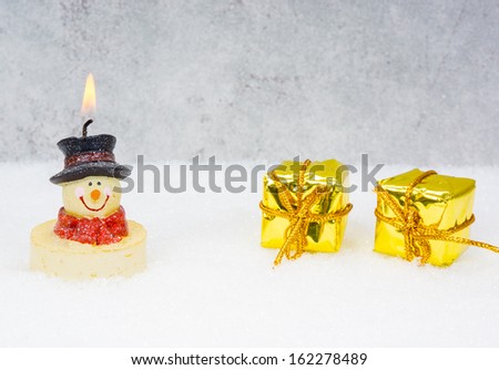 Gift Certificate with snowman and gifts