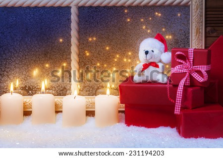 Candles, gifts, Teddy