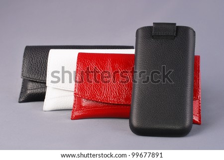 Mobile phone cases grey background