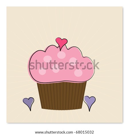 stock vector Cute cupcake eps10 vector