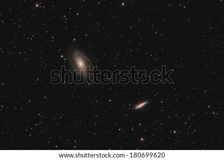 The M81 group in constellation Ursa Major (galaxy M81, M82)