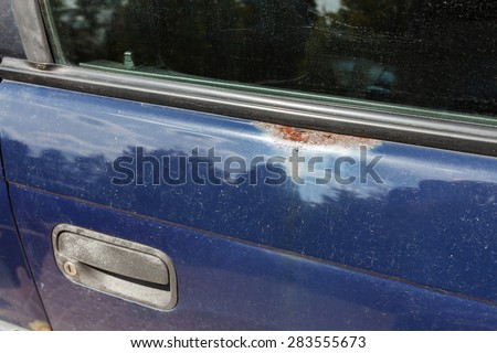 Rust on the car door