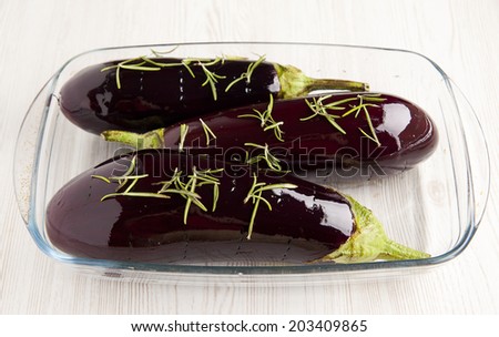 eggplant in oven-tray eggplant in oven-tray