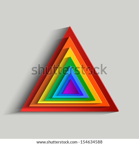 Rainbow abstract triangles
