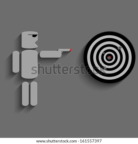 Man shoots at a target