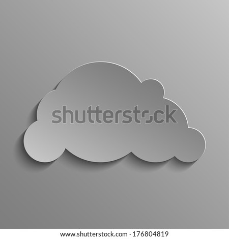 Gray cloud on a gray background