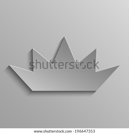 Royal crown on a gray background