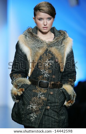 MOSCOW - APRIL 8: Model walks the runway during the Kiselyova Collection as part of Russian Fashion Week April 8, 2007 in Moscow, Russia.
