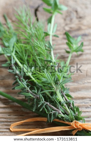 bunch of herbs