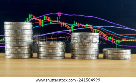 Investment fail on Stock market concept