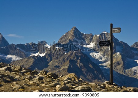 Crossroads in Alps