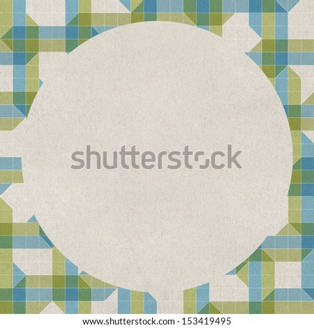 Seamless frame pattern on paper texture. Basic shapes backgrounds collection