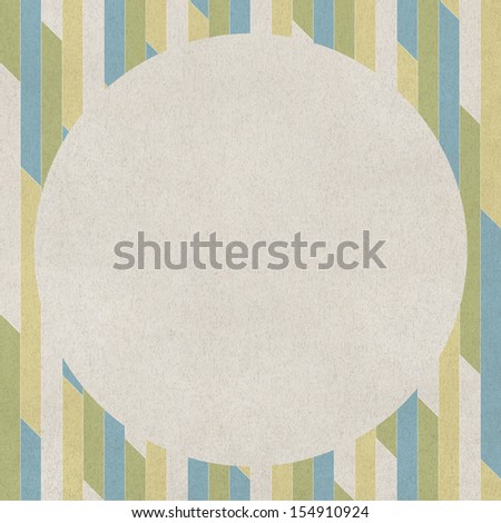 Frame vintage pattern on paper texture. Basic shapes backgrounds collection