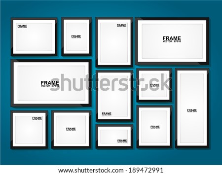 Picture frame vector. Photo art gallery