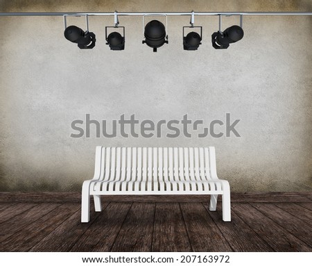 interior with chair against wall - rendering