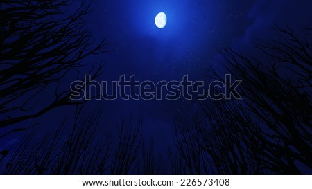 Halloween type of a full moon cloudy sky. Elements of this image furnished by NASA
