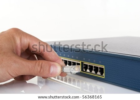 network switch with ethernet cable