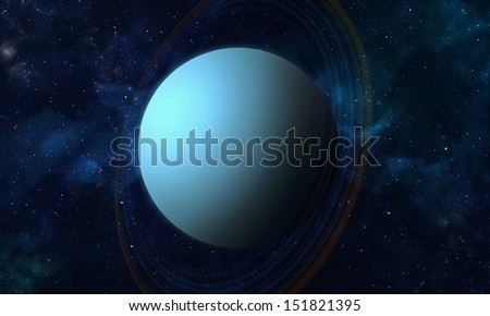 Uranus planet in space