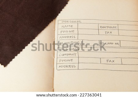 address open book with white background