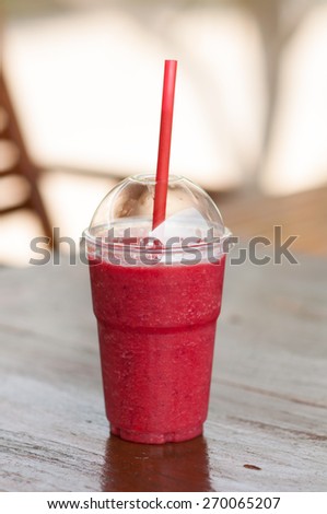 Berry smoothie. Healthy on the go breakfast