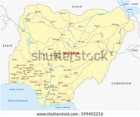 Nigeria road map Nigeria road map