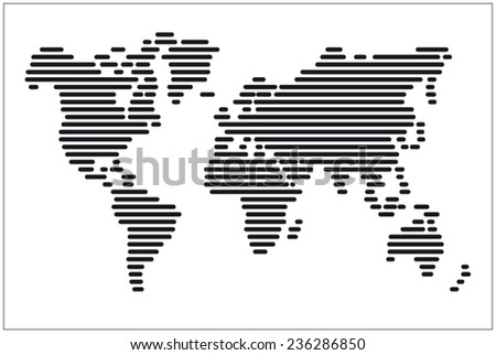 line image of a Vector world map line image of a Vector world map