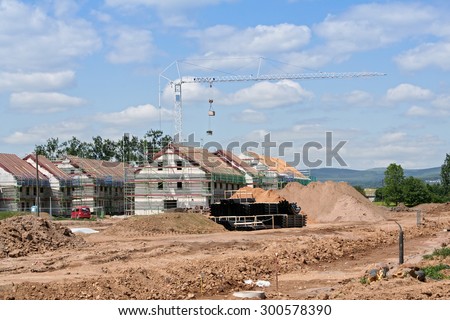 housing estate under construction