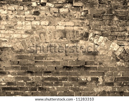 ancient brick arch wall background texture