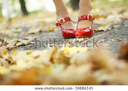 red patent leather sneakers. A Red Patent-Leather Shoes