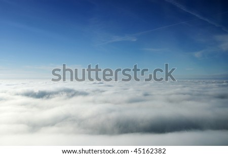 Sky and clouds from bottom