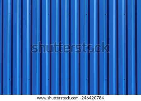 Blue metal siding wall texture background