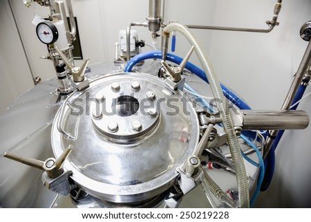 head of water boiler or tank on pharmaceutical industry or chemical plant