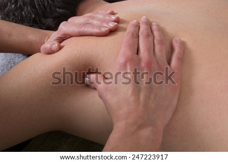 Man having a back chinese massage