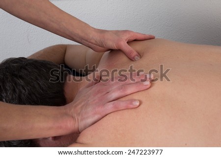 Man having a back chinese massage