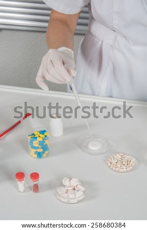 Science medical laboratory, chemistry experiment science at laboratory