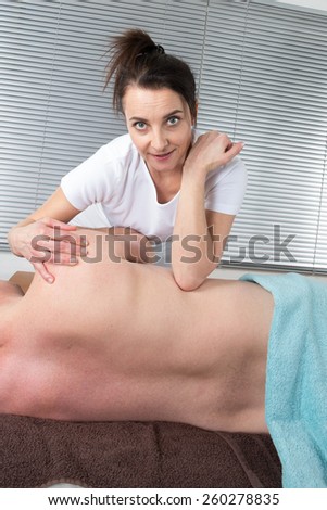 a man receiving an osteopathic manual therapy